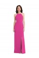 Best Open Back High Neck Halter Trumpet Formal Crepe Bridesmaid Dress / Prom Dress UK