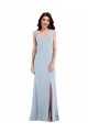 Best Criss Cross Cutout Back Maxi Bridesmaid Dress / Prom Dress with Front Slit UK