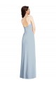 Best Strapless Scoop Back Maxi Formal Crepe Bridesmaid Dress / Prom Dress with Front Slit UK