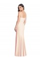 Best Seamed Bodice Crepe Trumpet Bridesmaid Dress / Prom Dress with Front Slit UK
