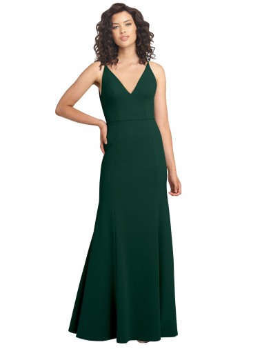 Best Form Fitting Stretch Formal Crepe A-Line Bridesmaid Dress / Prom Dress UK