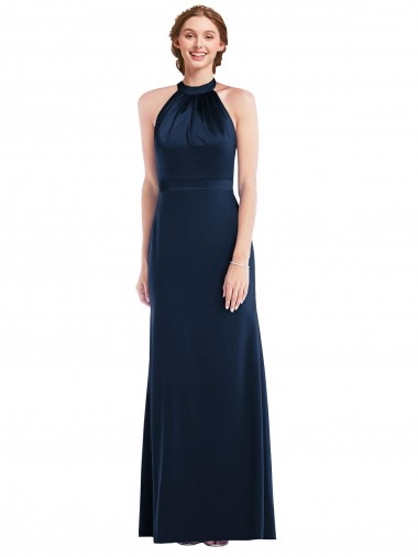 Best High Neck Open Back Long Maxi Bridesmaid Dress / Prom Dress UK