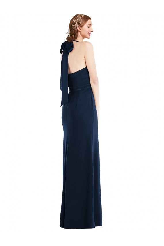Best High Neck Open Back Long Maxi Bridesmaid Dress / Prom Dress UK