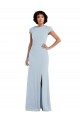 Best Cap Sleeve Cutout Tie Back Trumpet Bridesmaid Dress UK