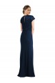 Best Soft Bow Blouson Bodice Trumpet Formal Crepe Bridesmaid Dress / Prom Dress UK