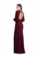 Best Puff Sleeves Long Maxi Briddesmaid Dress with Cutout Tie Back UK