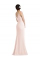 Best Skinny Strap Deep V-Neck Trumpet Formal Crepe Bridesmaid Dress / Prom Dress with Front Slit UK