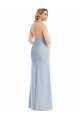 Best Plunge Neck Halter Backless Trumpet Bridesmaid Dress / Prom Dress with Front Slit UK
