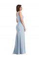 Best Bold One Shoulder Trumpet Maxi Formal Crepe Bridesmaid Dress / Prom Dress UK