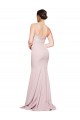 Best Straight Neck Long Strapless Formal Crepe Bridesmaid Dress / Prom Dress with Soft Tulle Overlay and Small Train UK