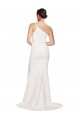Best Long Sweep Train Crepe Bridesmaid Dress / Prom Dress with Side Split and One Strap UK