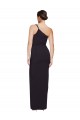 Best Long Floor Length Formal Crepe Bridesmaid Dress / Prom Dress with Side Split and One Strap UK