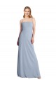 Best Straight Neckline Crepe Slip Bridesmaid Dress / Prom Dress with Strappy Back UK