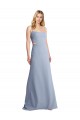 Best Feminine Scoop Neckline Long Crepe Slip Bridesmaid Dress / Prom Dress  UK