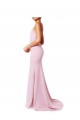 Best Square Neck Criss Cross Open Back Slim Crepe Bridesmaid Dress / Prom Dress with Spaghetti Straps UK