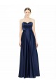Best Floor Length Sweetheart Neckline Formal Stretch Satin Bridesmaid Dress with Belt UK