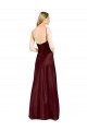 Best Sleek Spaghetti Straps V-Neck Formal Stretch Satin Bridesmaid Dress / Prom Dress with Center Front Slit UK