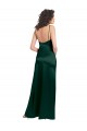 Best Long Slim Scoop Neck Formal Stretch Satin Bridesmaid Dress / Prom Dress with Open Back UK