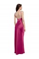 Best V-Neck Spaghetti Straps Slim Formal Stretch Satin Bridesmaid Dress / Prom Dress with Low Scoop Back UK