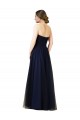 Best Draped Bodice Sweeheart Long Tulle Bridesmaid Dress UK