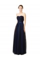 Best Elegant Lace and Tulle Long Strapless Bridesmaid Dress UK