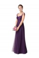 Best Full Length Long Tulle Bridesmaid Dress with Sweetheart Neckline UK