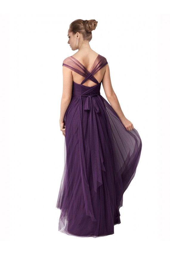 Best Full Length Long Tulle Bridesmaid Dress with Sweetheart Neckline UK