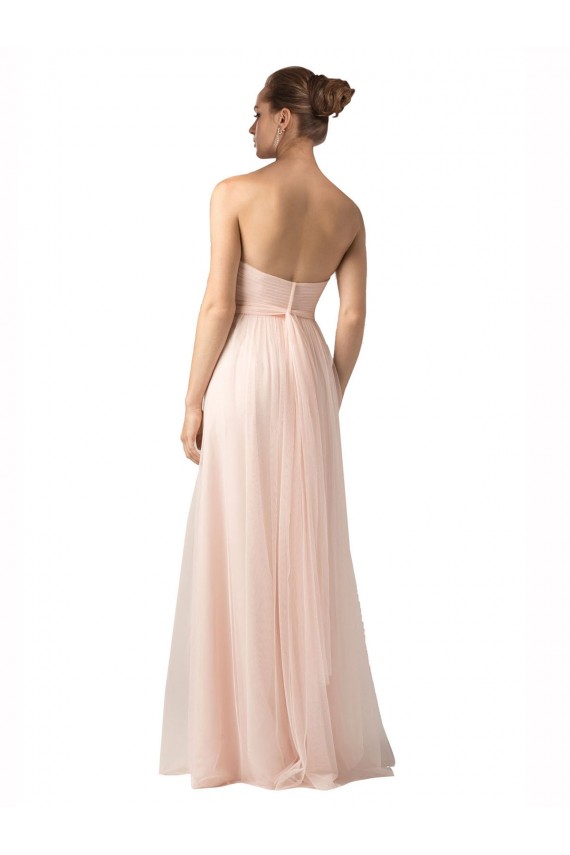 Best Sweetheart A-Line Tulle Bridesmaid Dress with Shirred Bodice UK