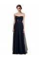 Best Strapless Sequined Lace Long Bridesmaid Dress with Pleats UK
