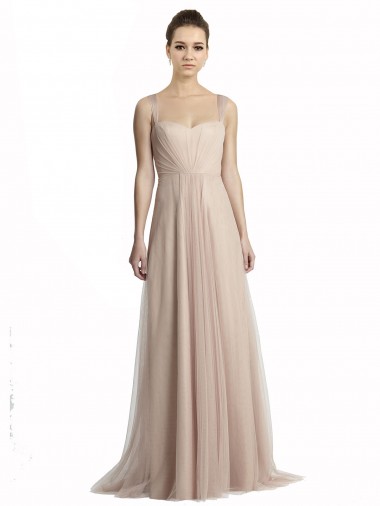 Best Sweetheart A-Line Tulle Draped Bridesmaid Dress UK