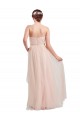 Best Long Floor Length Sweetheart Pleated Tulle Bridesmaid Dress UK