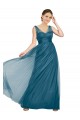 Best Long V-Neck Soft Tulle Bridesmaid Dress UK