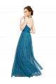 Best High Neck Halter Pleated A-Line Tulle Bridesmaid Dress UK