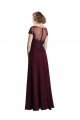 Best Full Length Beaded and Embroidered Tulle Bodice Long Chiffon Bridesmaid Dress UK