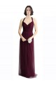 Best Long Tulle Bridesmaid Dress with Criss-Cross Bodice and Self Straps UK