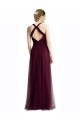 Best Long Tulle Bridesmaid Dress with Criss-Cross Bodice and Self Straps UK