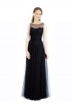 Best Full Length Tulle Bridesmaid Dress with Lace Bodice and Soft Tulle Illusion Top UK