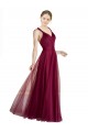 Best Long Sweetheart Tulle Bridesmaid Dress with Straps and Criss Cross Back UK