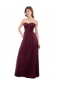 Best Strapless Tulle A-line bridesmaid dress with pleated top UK