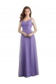 Best Sweetheart Deep V-Back Tulle Bridesmaid Dress with Draped Bodice UK