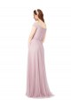 Best Off the Shoulder Long A-Line Tulle Bridesmaid Dress UK