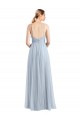Best Spaghetti Straps V-Neck Slim A-Line Tulle Bridesmaid Dress UK