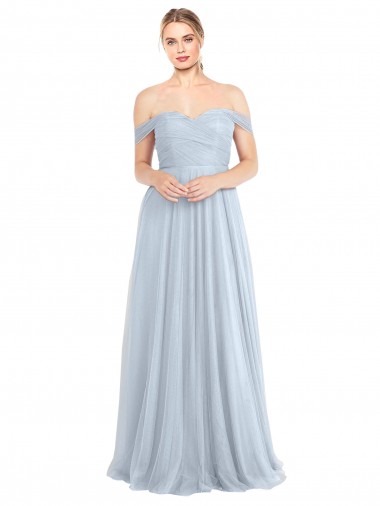 Best Sweetheart Neckline Off the Shoulder Tulle Bridesmaid Dress UK