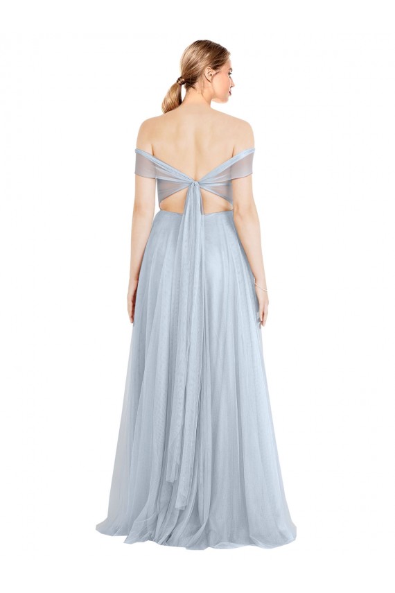 Best Sweetheart Neckline Off the Shoulder Tulle Bridesmaid Dress UK