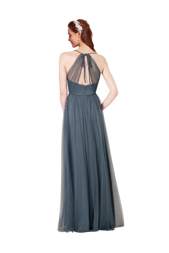Best Beach-inspired Sweetheart Tulle Long Bridesmaid Dress UK