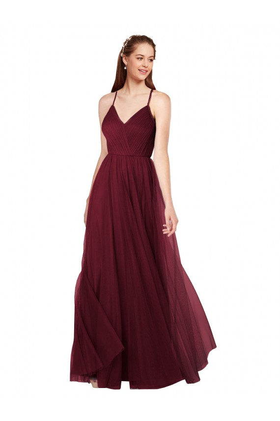 Best Beach-inspired Sweetheart Tulle Long Bridesmaid Dress UK