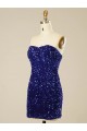 Best Short Sweetheart Velvet Sequin Prom Dress UK