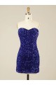 Best Short Sweetheart Velvet Sequin Prom Dress UK