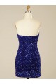 Best Short Sweetheart Velvet Sequin Prom Dress UK