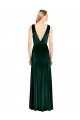 Best Daring Deep V-Neck Long Full Length Formal Velvet Bridesmaid Dress / Prom Dress UK